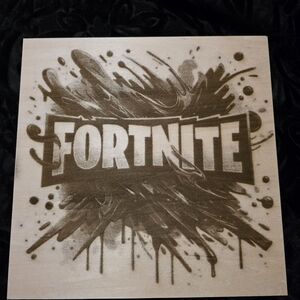 Fortnite Splatter Art on Wood